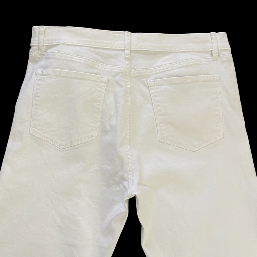 *NWOT* LOFT | White Straight Leg Modern Fit Cuffed Jeans/Pants - Picture 6 of 15